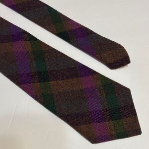 Millars Clifden Connemara plaid virgin Wool Men's Tie 56 x 3.5 made in Ireland